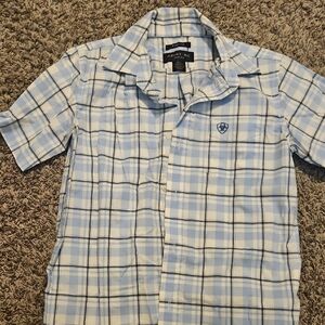 Ariat Men's Light Blue Checkered Shirt